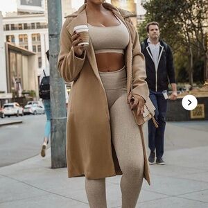 Fashion Nova Tan Pea Coat